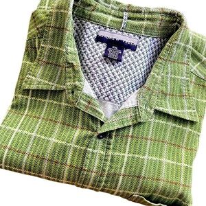 Andrew Fezza Collared Classic Button Down 100% Cotton Flannel Plaid Shirt Sz XXL
